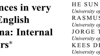 Individual differences in very young children's English acquisition in China: Internal and external factors featured image